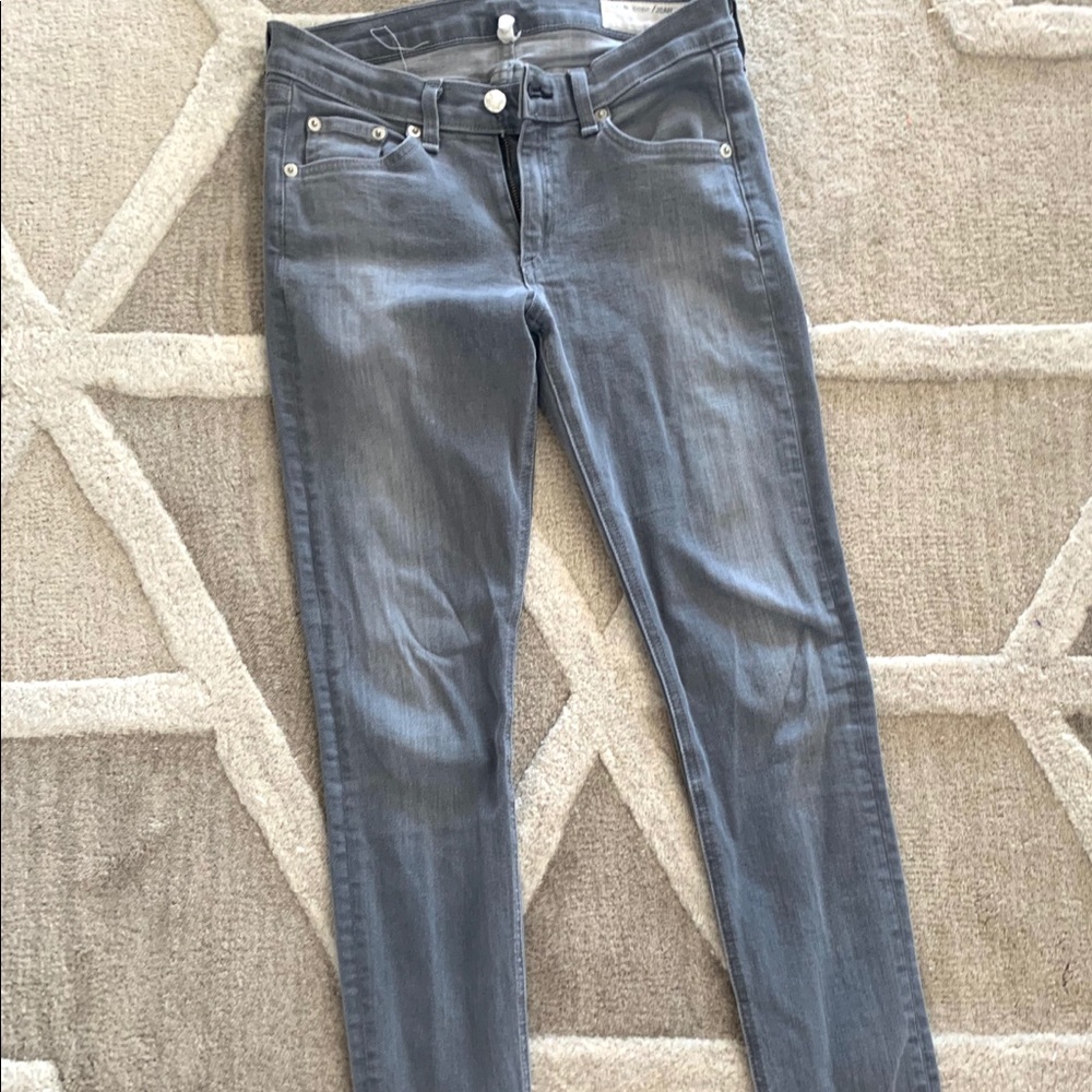 Rag & bone Grey denim skinny jeans size 27